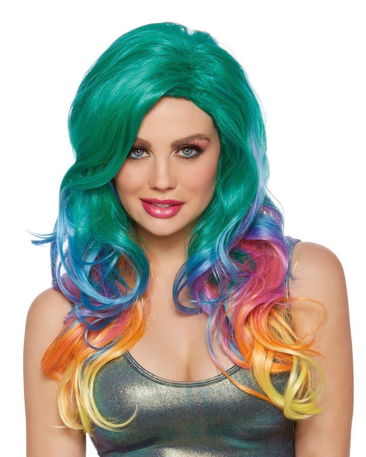 Jewel Tone Rainbow Wig