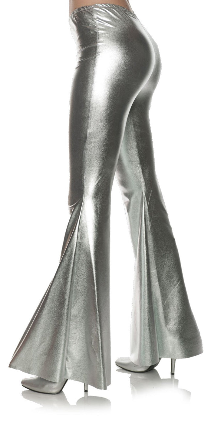 70's Metallic Bell Bottoms - Silver