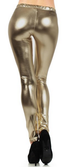 Metallic Leggings - Gold