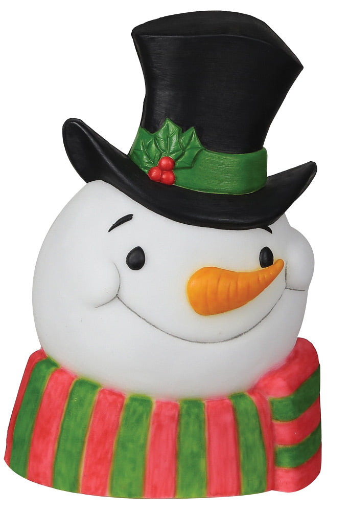 Snowman Lighted Blow Mold Plaque w/Sound