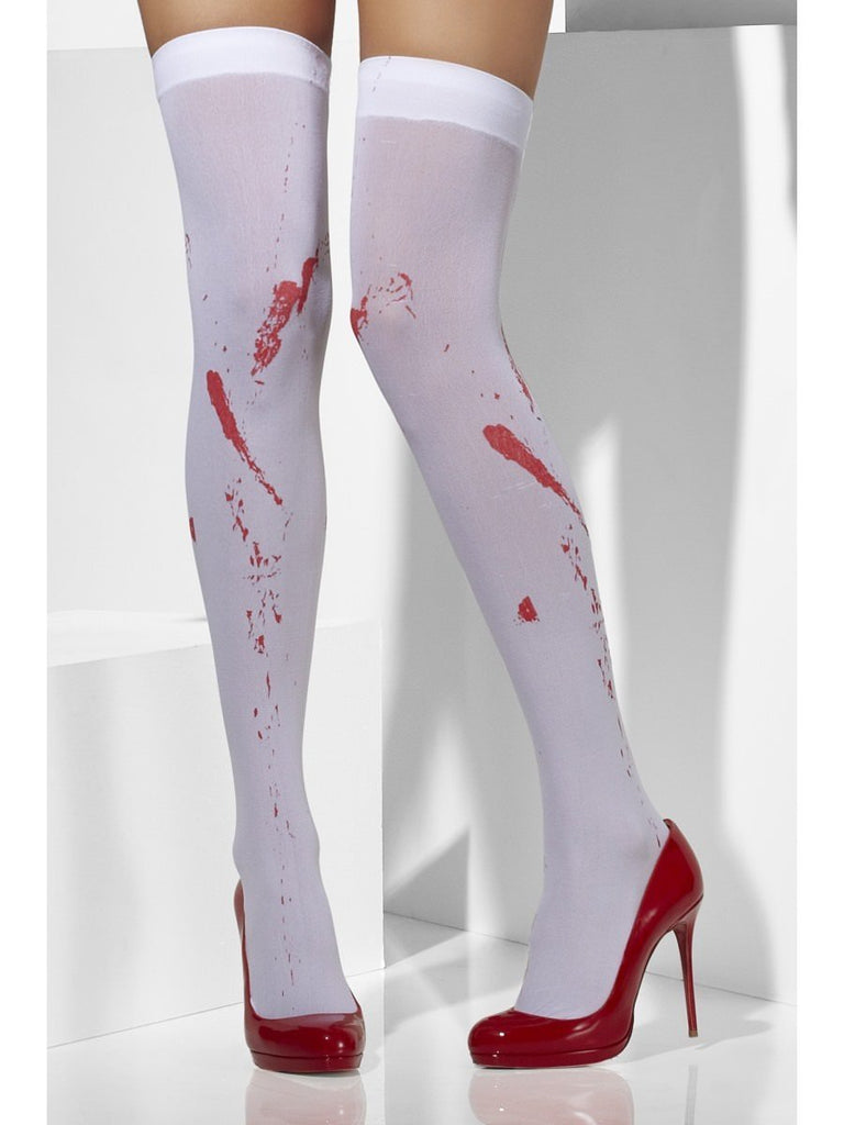 Opaque Hold Ups Adult White 42755 Opaque Hold Ups Adult White 42755