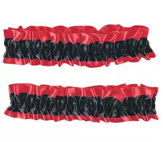 Garter/Armbands - Red and Black 2/pkg