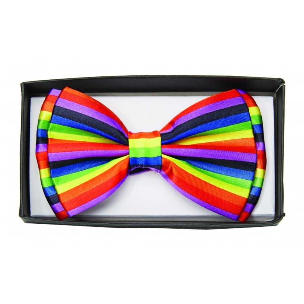 Satin Bow Tie - Rainbow