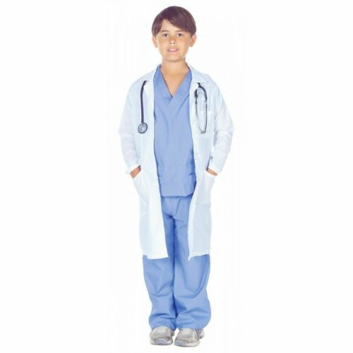 Child Doctor Scrubs & Lab Coat Costume
