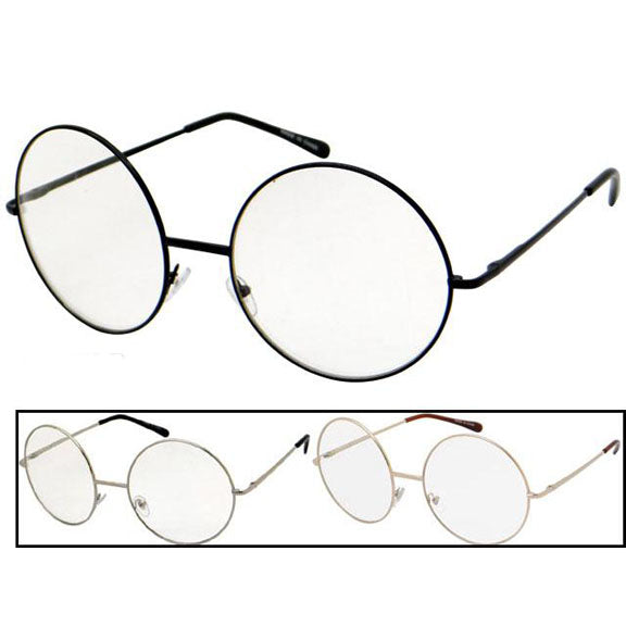 Clear Lens Round Glasses Deluxe