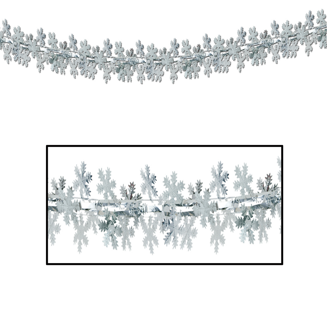 Snowflake Metallic Chain Garland