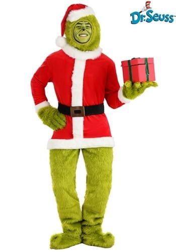 Dr. Seuss' The Grinch - Deluxe Santa Grinch Open Face Costume
