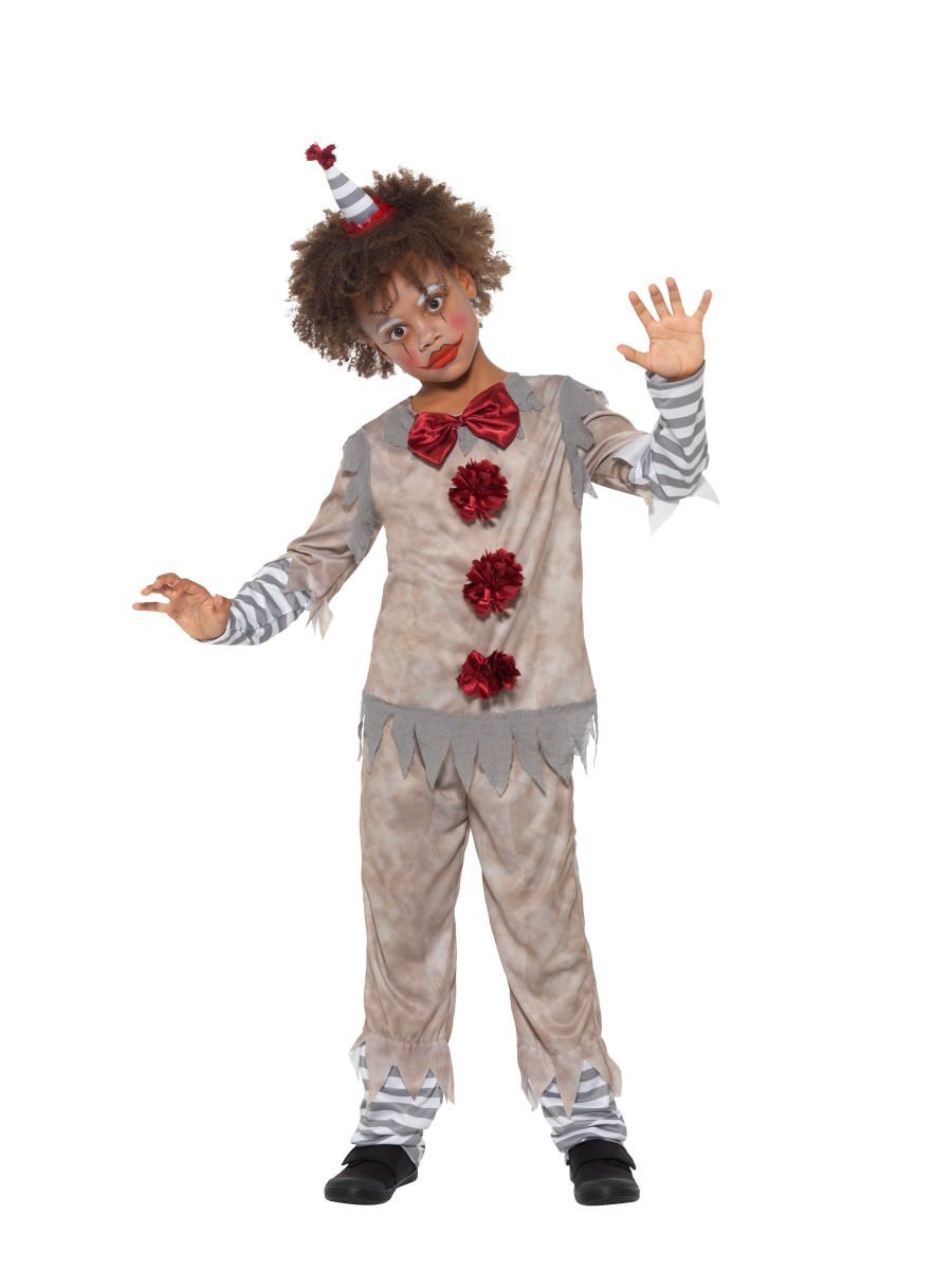 Vintage Scary Clown Boy Costume