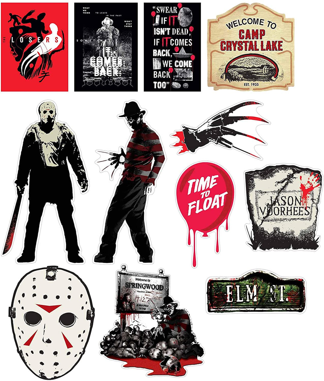 Friday the 13th/IT/A Nightmare on Elm Street - Cutout Decor Mashup