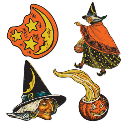 Vintage Beistle-Halloween Witch Cutouts