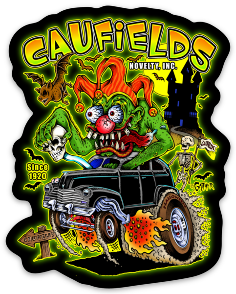 Caufield's Rat Rod Hearse Logo Magnet